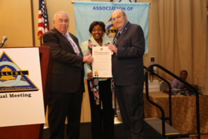 Senator Andrea Stewart-Cousins, NY's minority leader honors the Association.