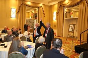 BellTel founders C. William Jones and Robert Rehm are given a warm welcome at the Tarrytown meeting.