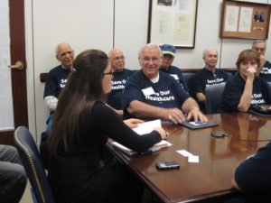 Association President Jack Brennan joined by fellow retirees, meets with Congressional staff leaders on Capitol Hill.